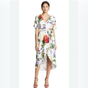 Alice + Olivia Clarine Floral Wrap Dress